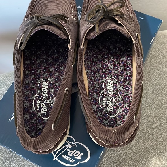 Sperry Top-Sider Women's A/O 2-eye Grey washed Corduroy Boat Shoe, color: brown - Picture 10 of 14